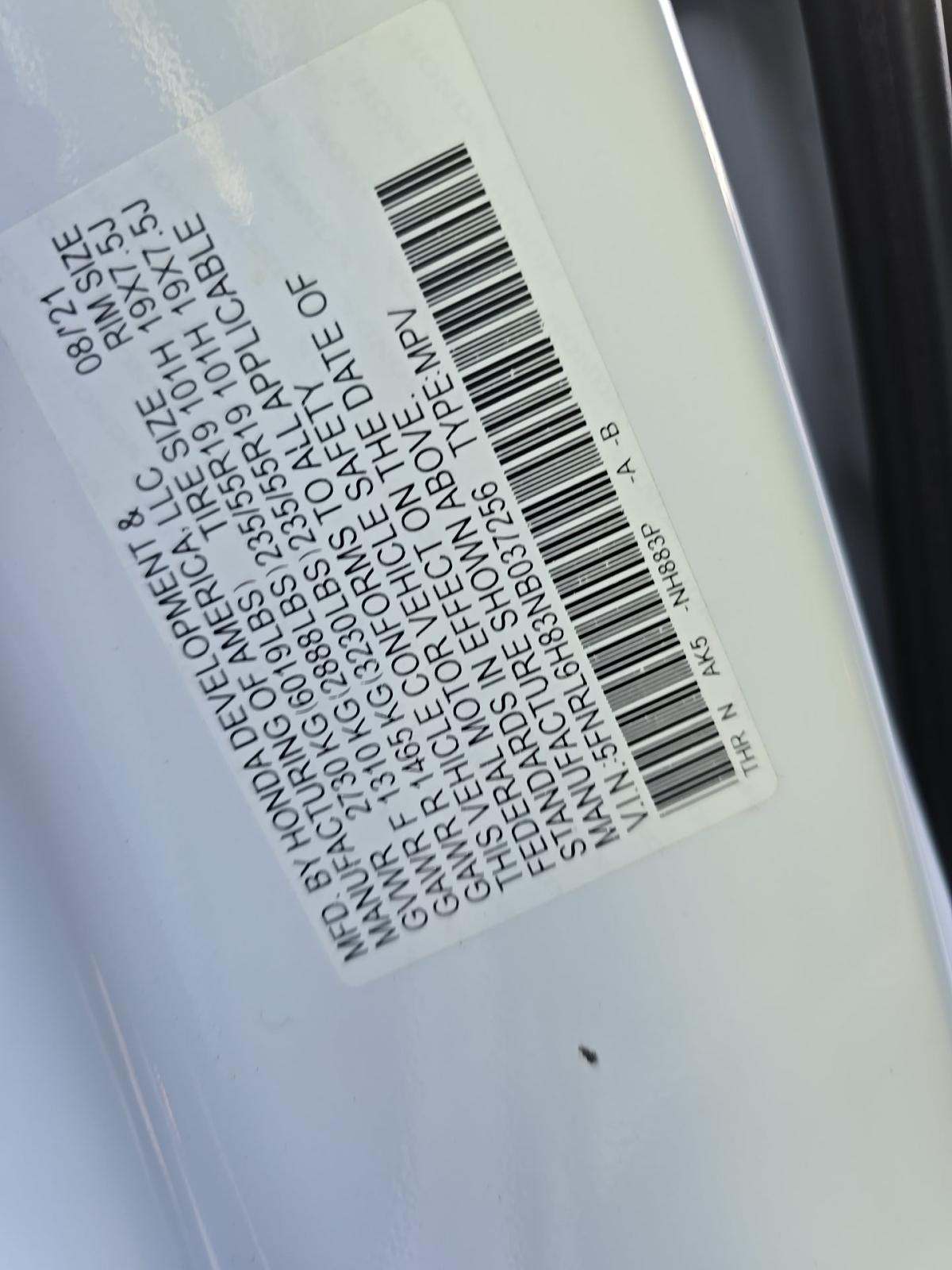 2022 Honda Odyssey Touring FWD