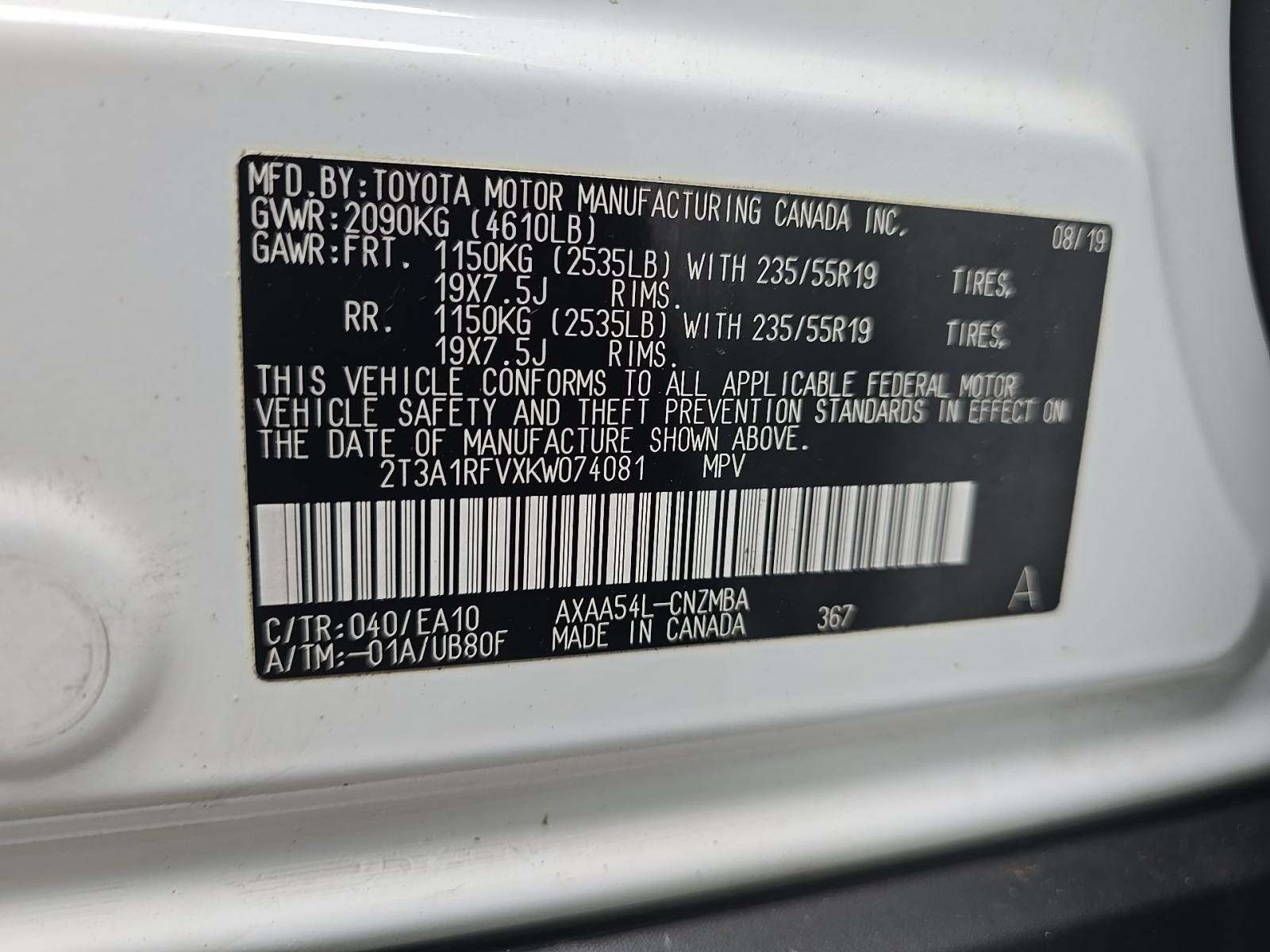 2019 Toyota RAV4 XLE Premium AWD