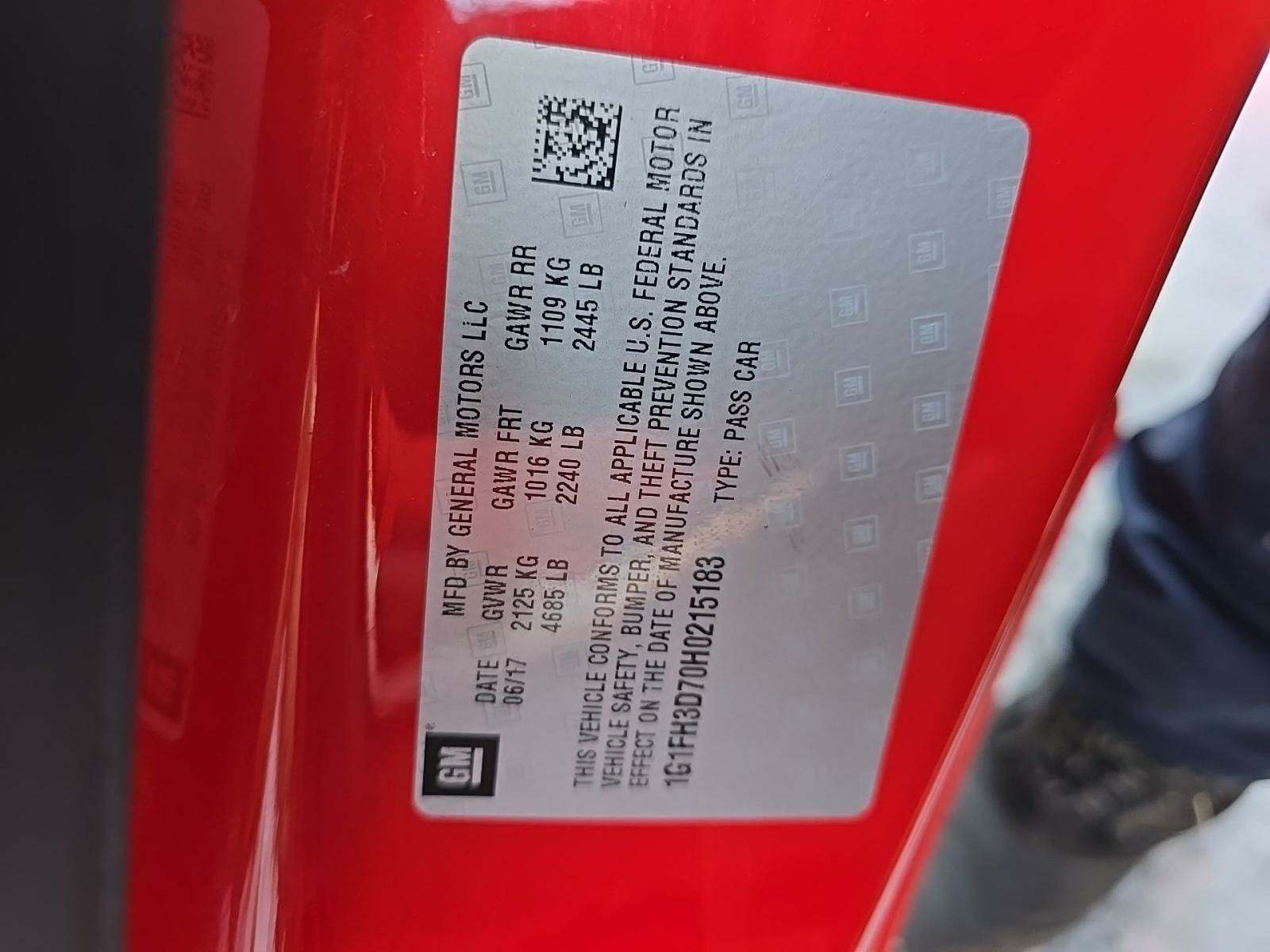 2017 Chevrolet Camaro 2SS RWD