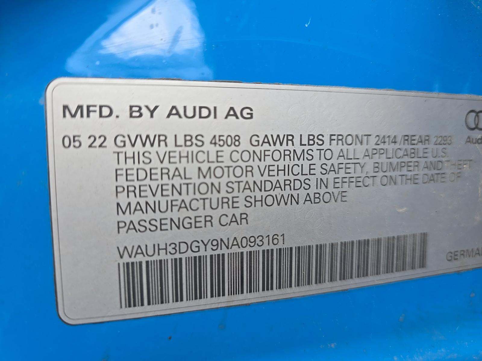 2022 Audi S3 Premium Plus AWD