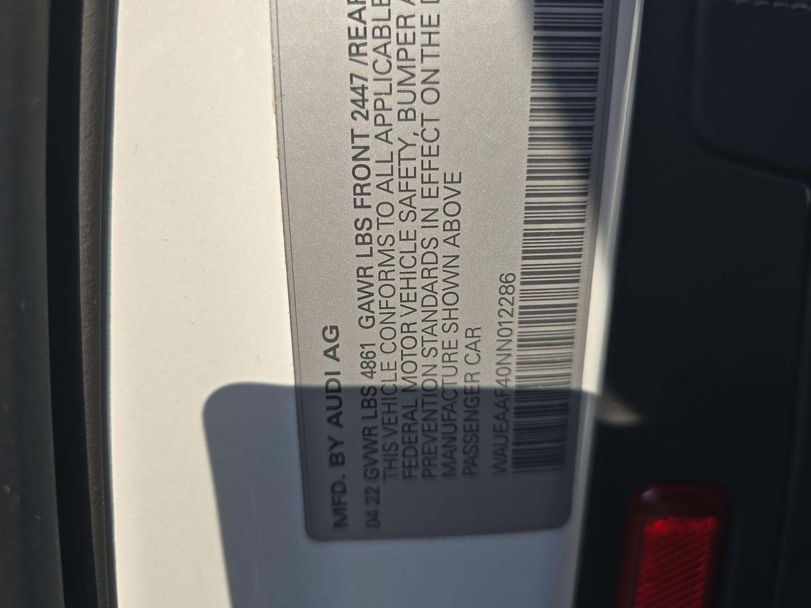 2022 Audi A4 S line Premium Plus AWD