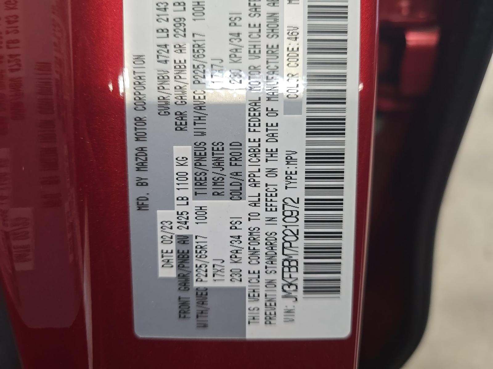 2023 MAZDA CX-5 2.5 S Select Package AWD