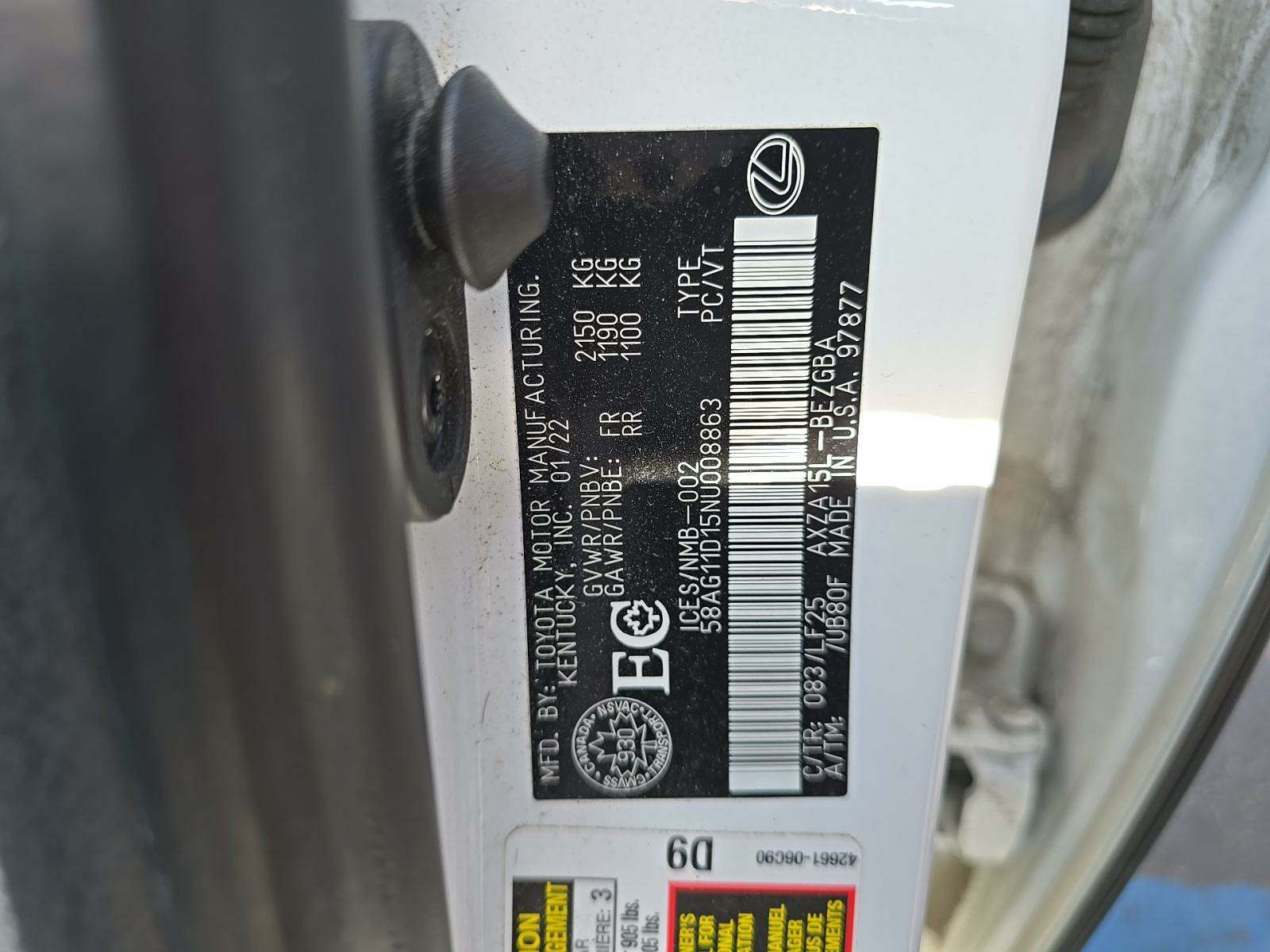 2022 Lexus ES ES 250 F SPORT AWD