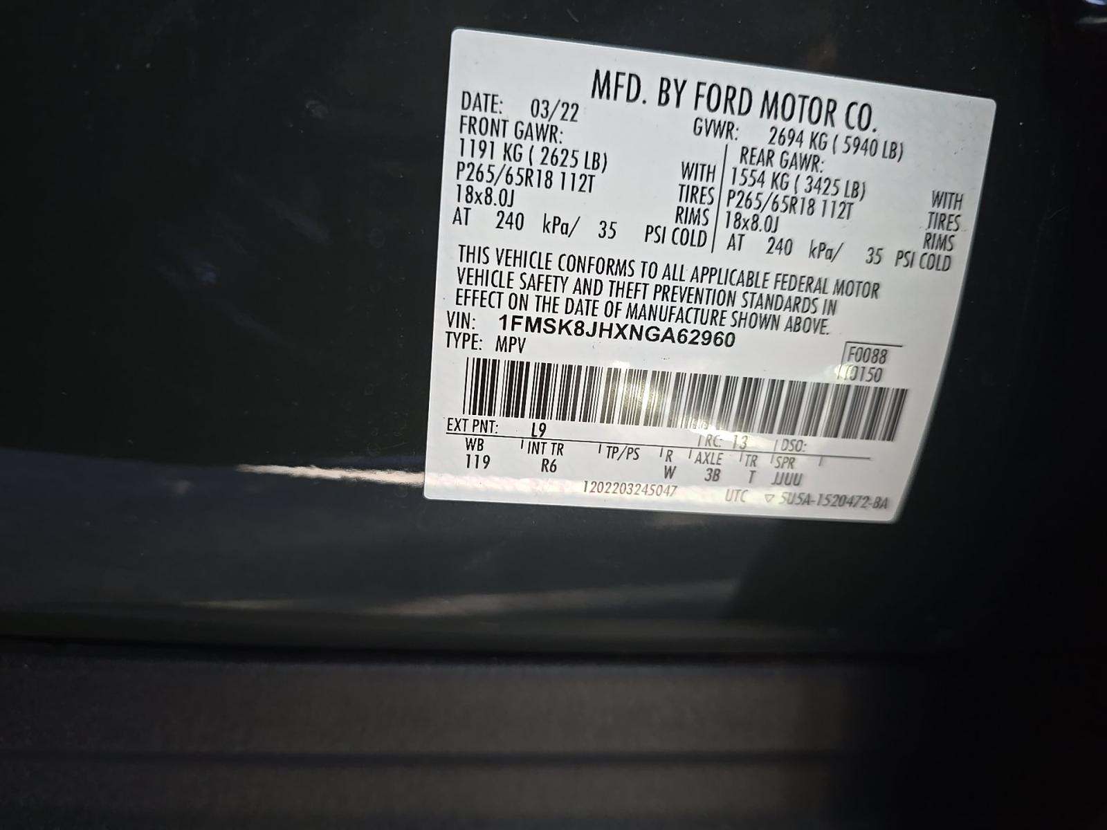 2022 Ford Explorer Timberline AWD