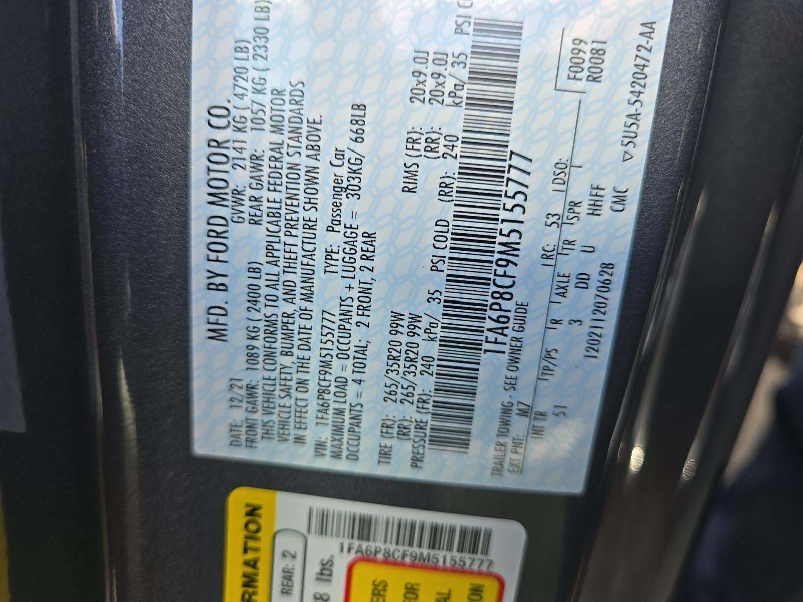 2021 Ford Mustang GT Premium RWD