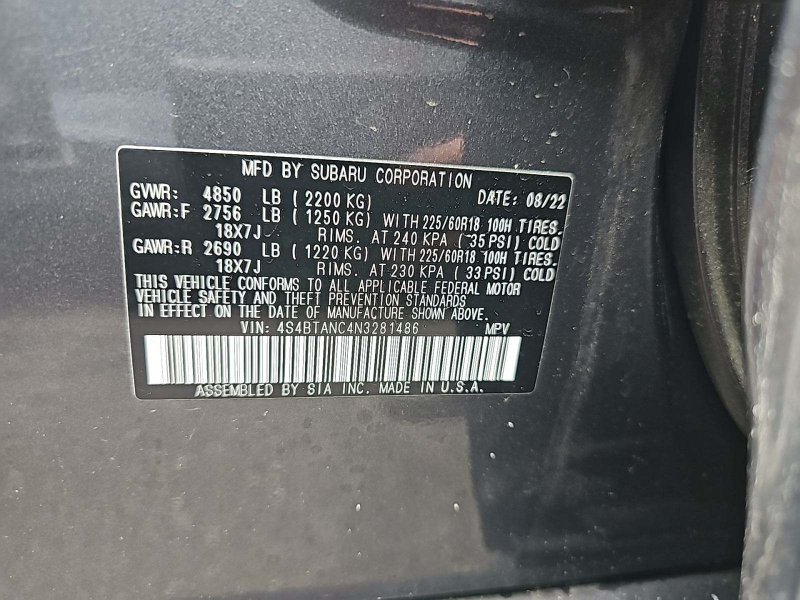 2022 Subaru Outback Limited AWD