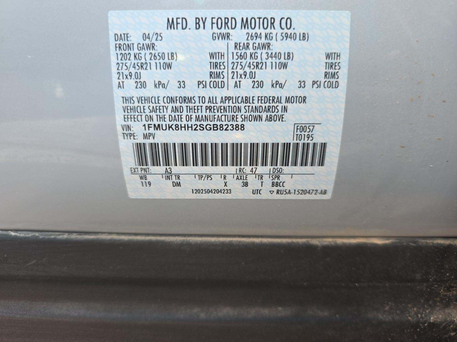 2025 Ford Explorer Platinum AWD