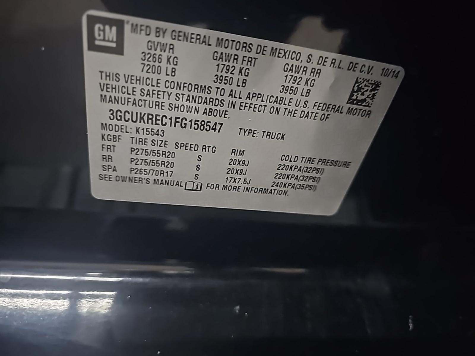 2015 Chevrolet Silverado 1500 LT AWD