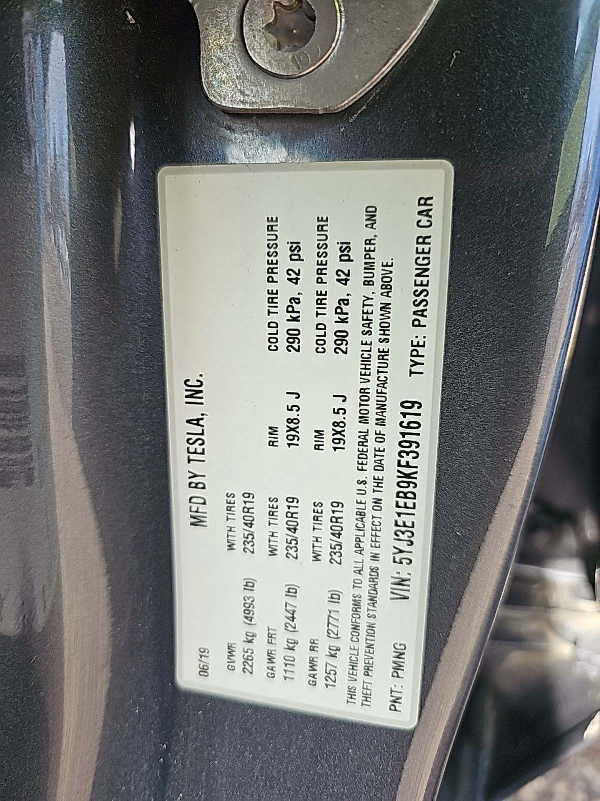 2019 Tesla Model 3 Long Range AWD