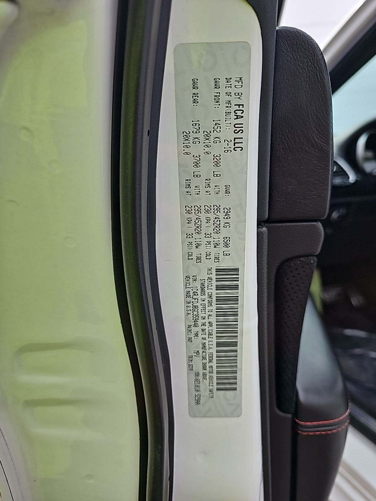 2016 Jeep Grand Cherokee SRT AWD