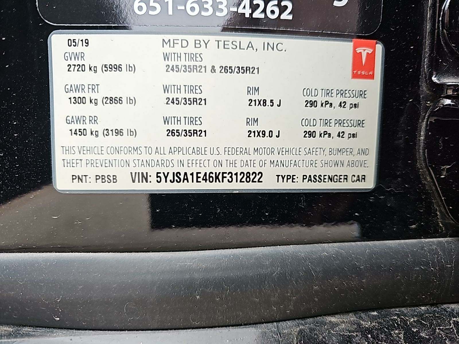 2019 Tesla Model S Performance AWD