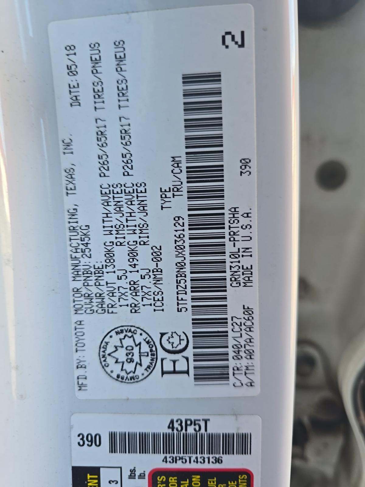 2018 Toyota Tacoma TRD Off-Road AWD