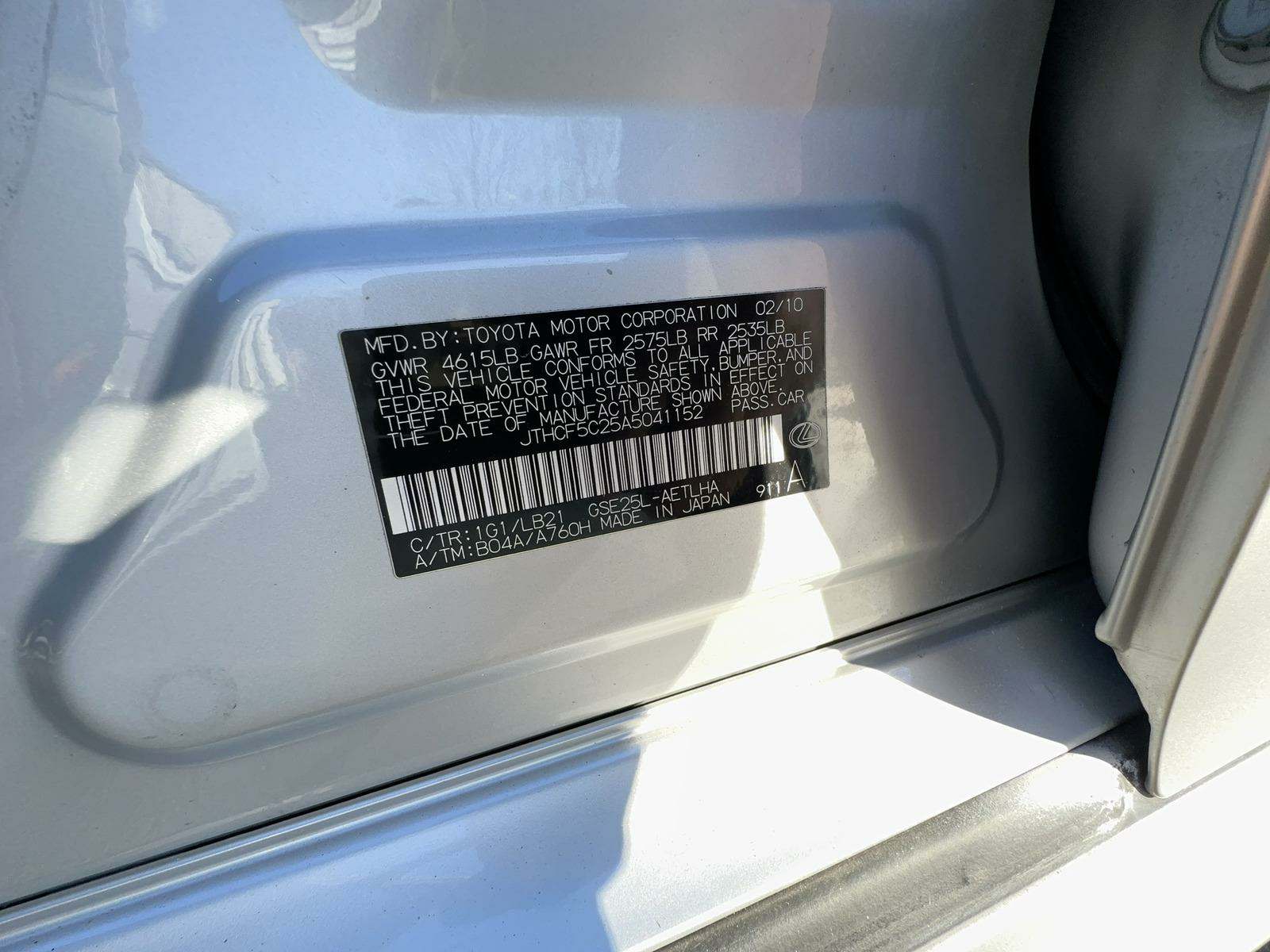 2010 Lexus IS 4D SEDAN AWD