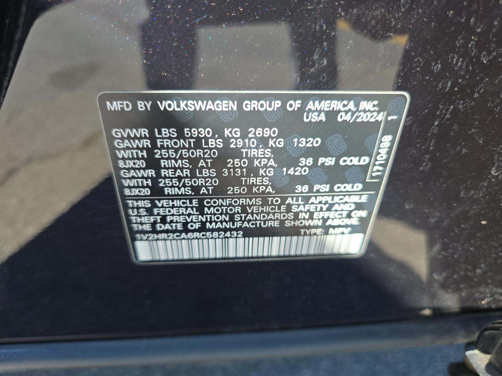 2024 Volkswagen Atlas 2.0T SE AWD