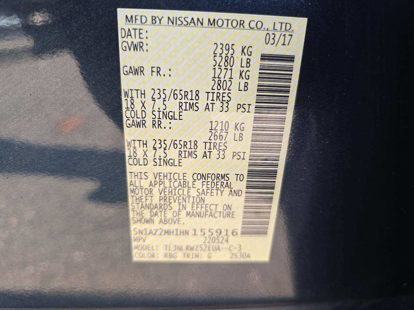 2017 Nissan Murano SL AWD