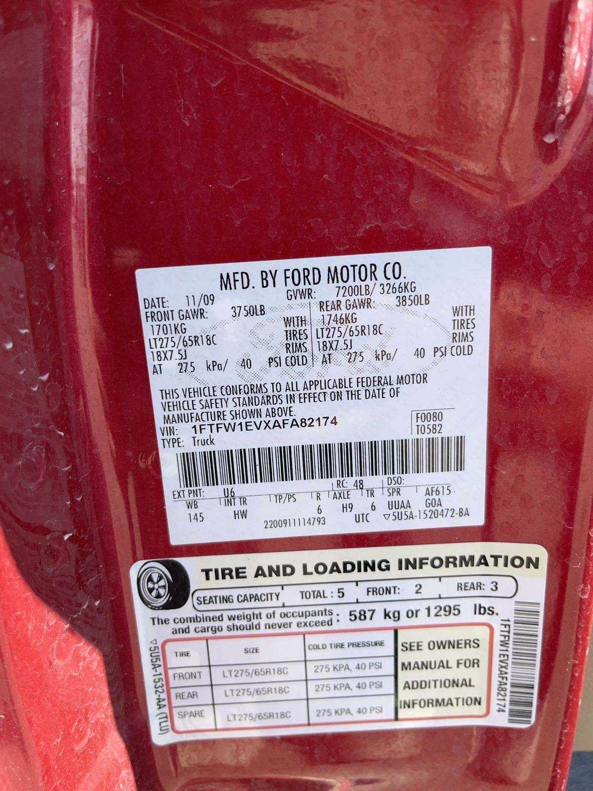 2010 Ford F-150 Lariat AWD