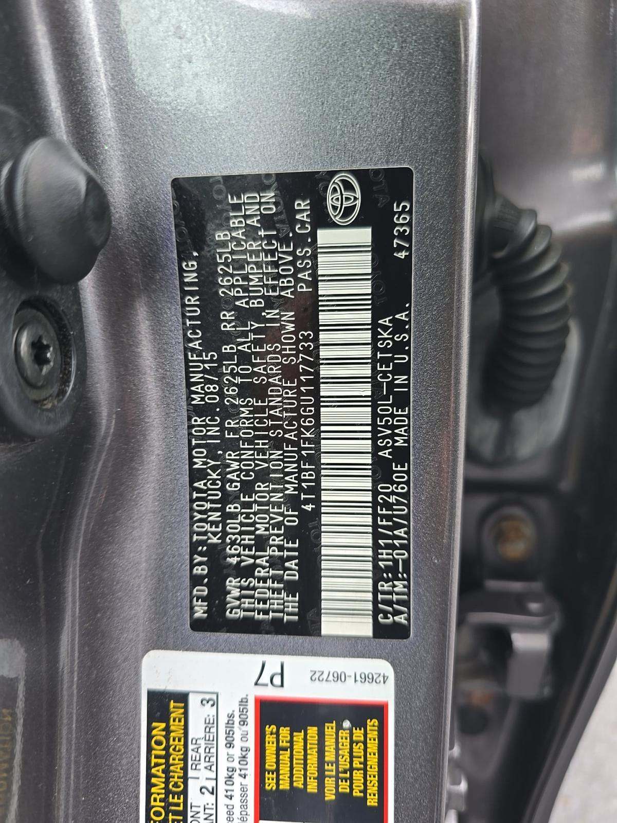 2016 Toyota Camry SE FWD