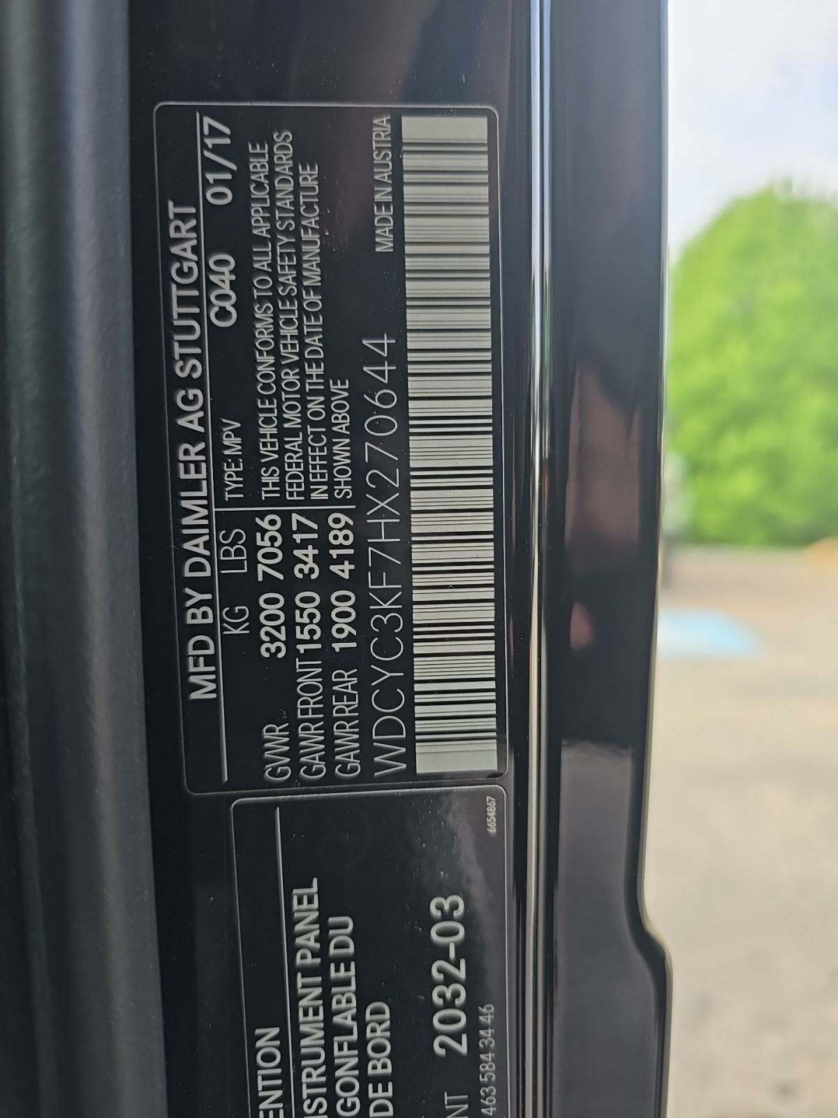 2017 Mercedes-Benz G-Class G 550 AWD