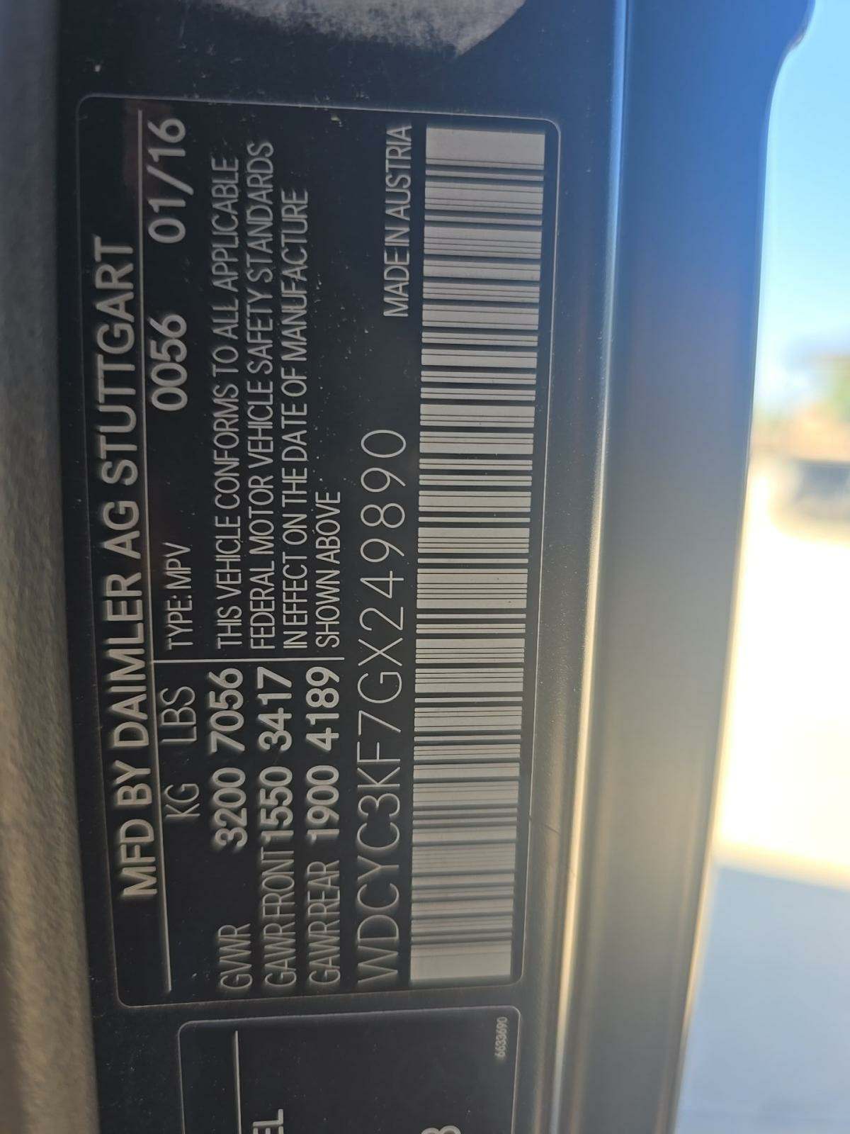 2016 Mercedes-Benz G-Class G 550 AWD