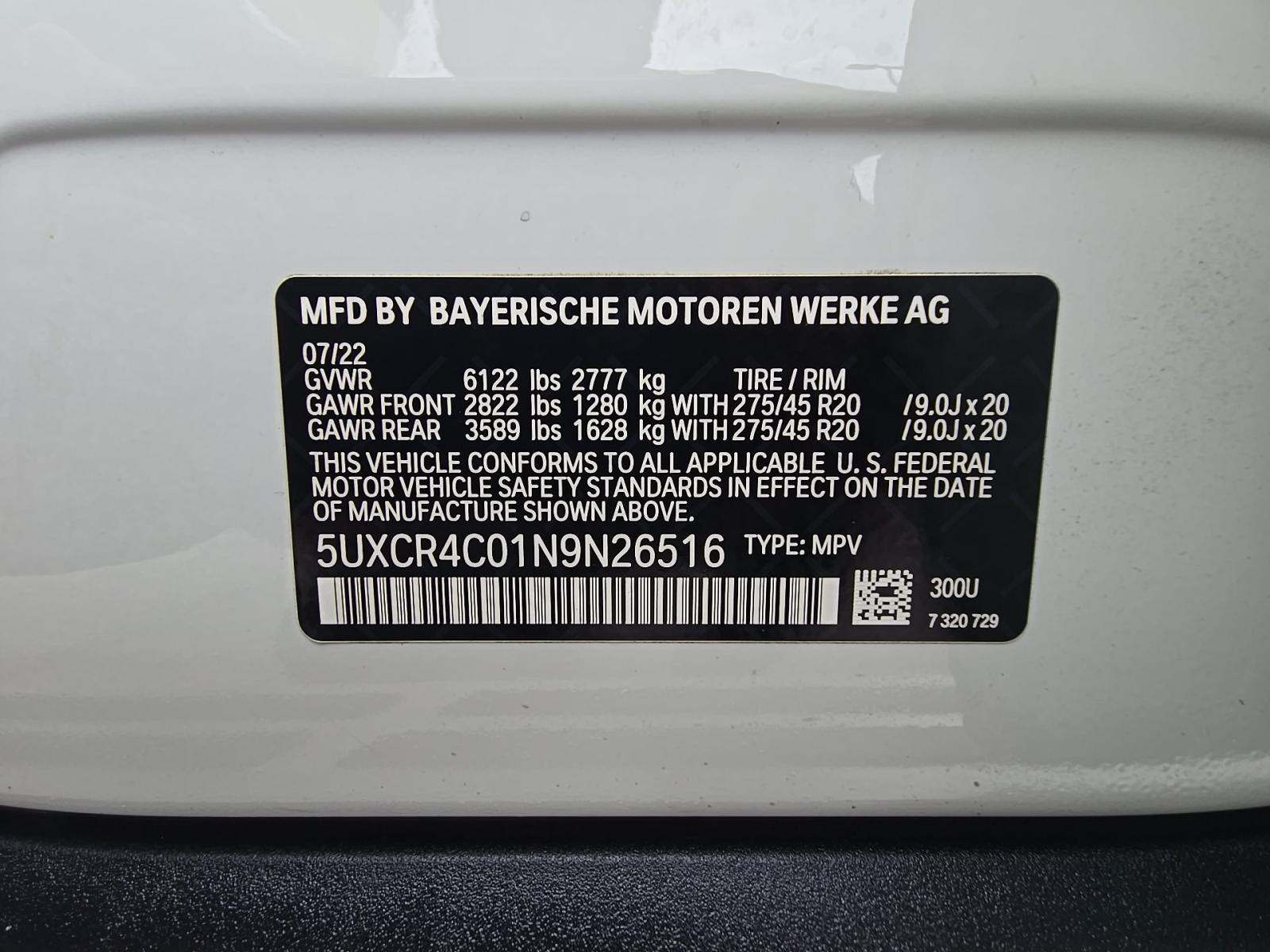 2022 BMW X5 sDrive40i RWD