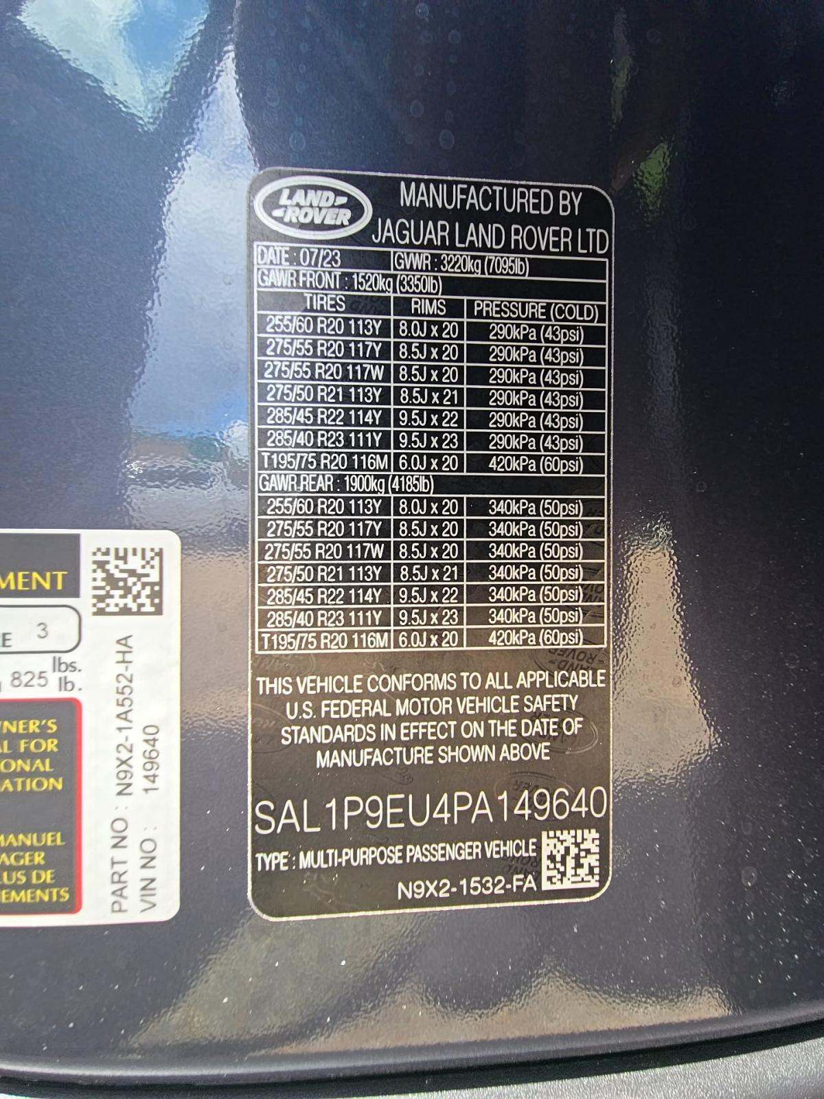 2023 Land Rover Range Rover Sport SE AWD