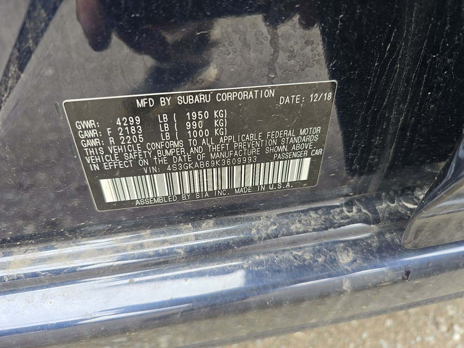 2019 Subaru Impreza 2.0i AWD