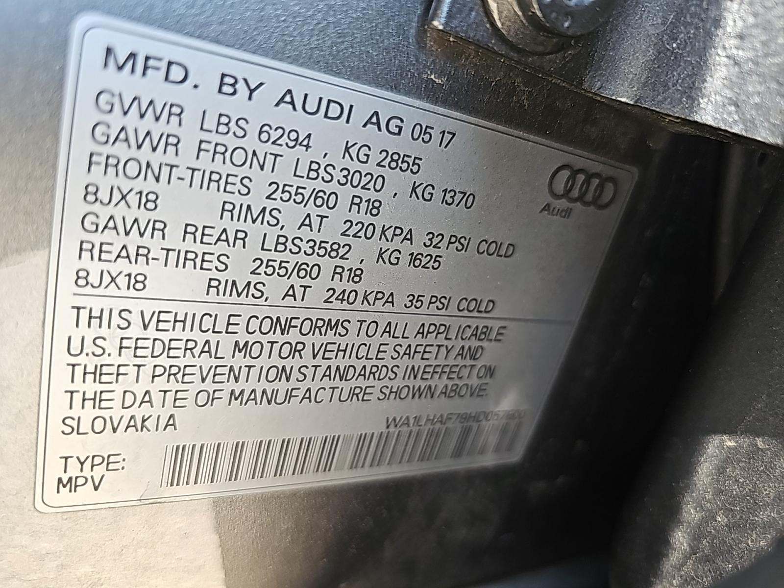 2017 Audi Q7 2.0T Premium Plus AWD