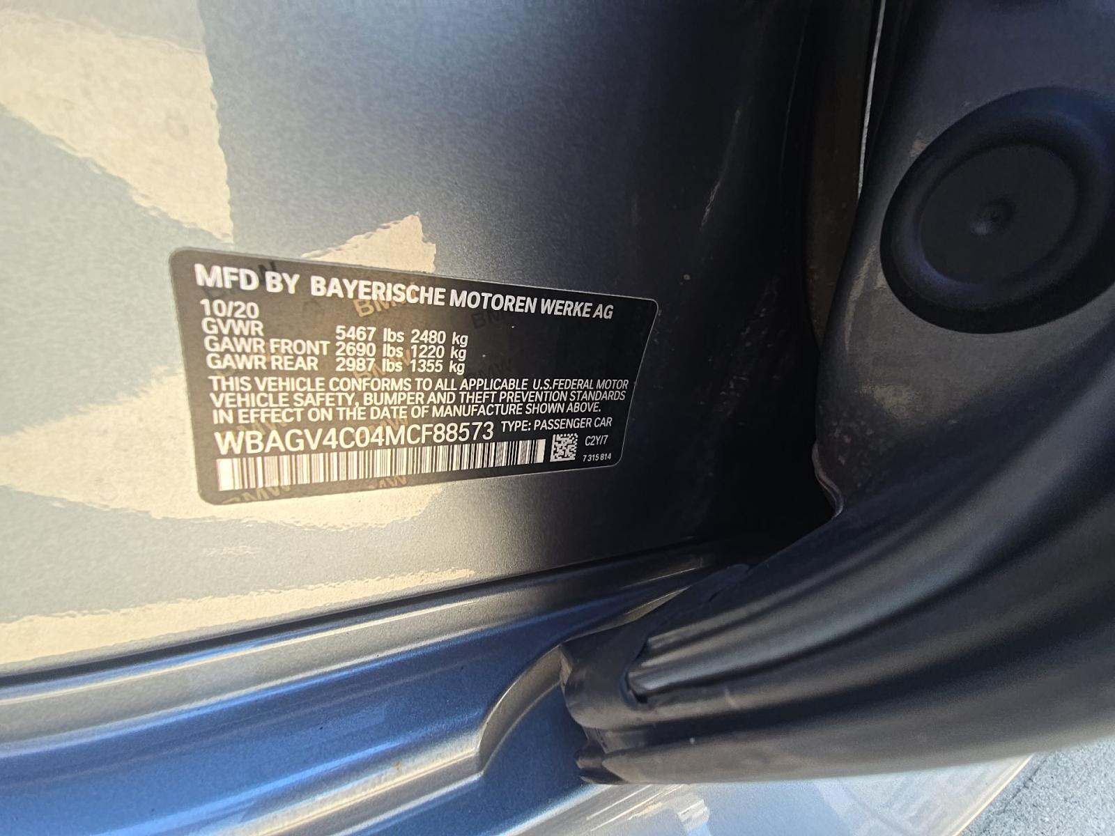 2021 BMW 8 Series 840i xDrive AWD