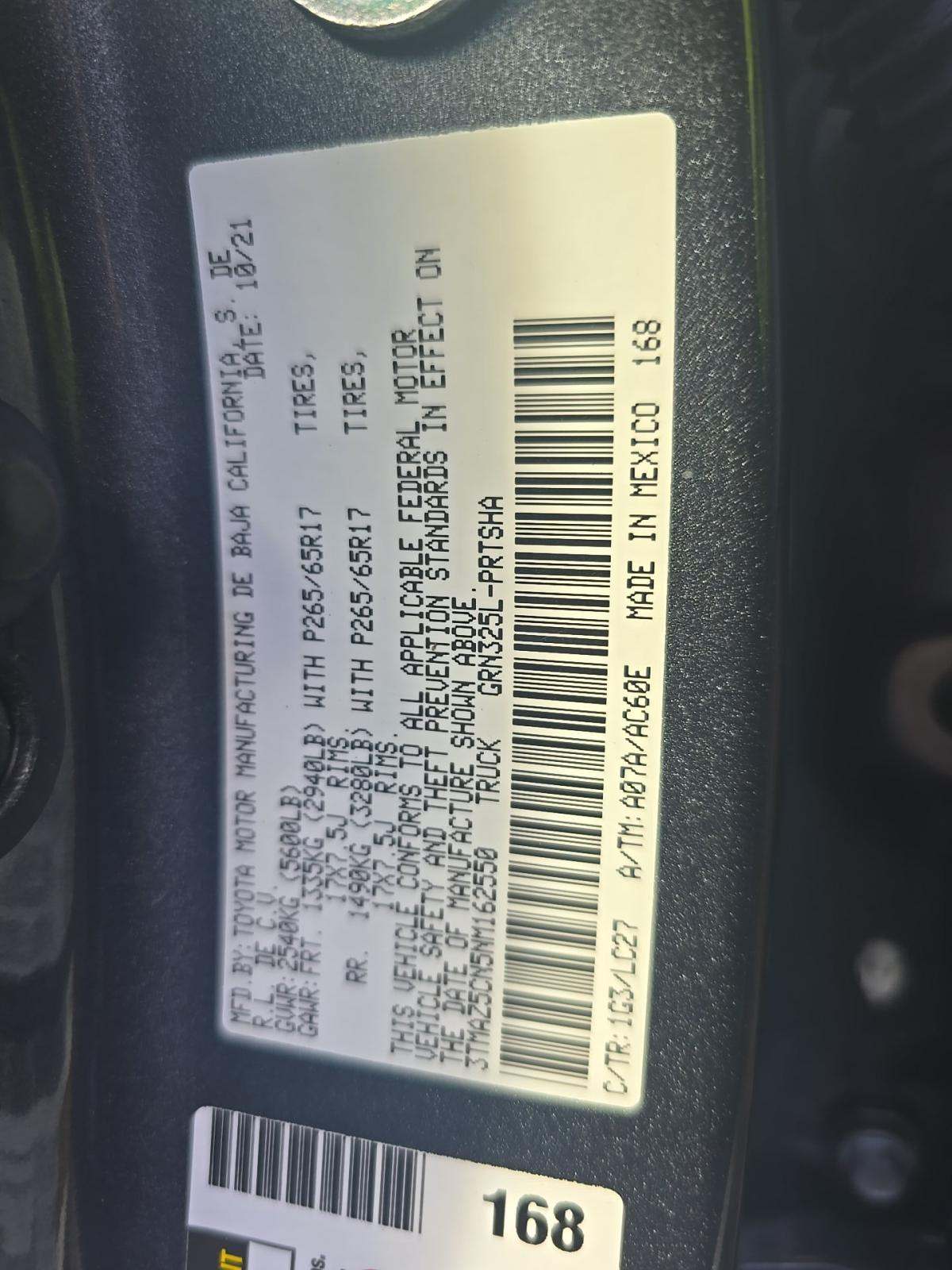 2022 Toyota Tacoma TRD Sport RWD