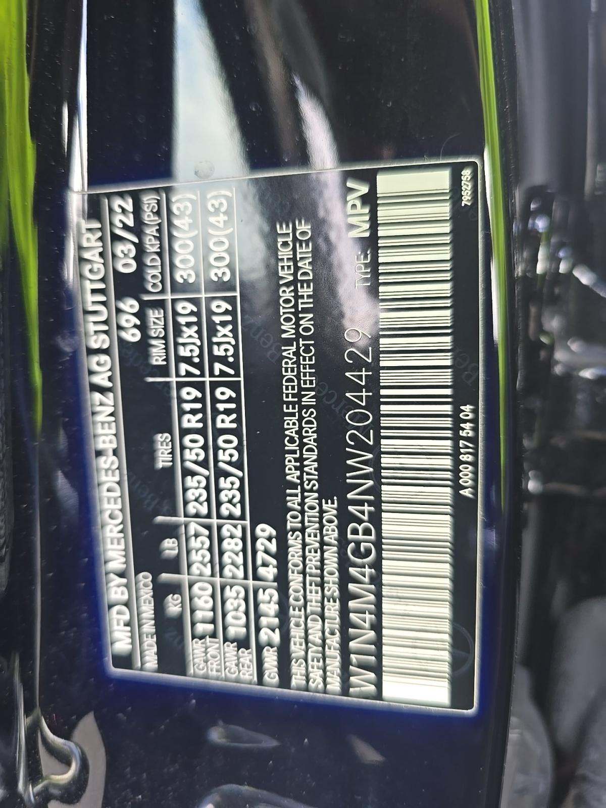 2022 Mercedes-Benz GLB GLB 250 FWD