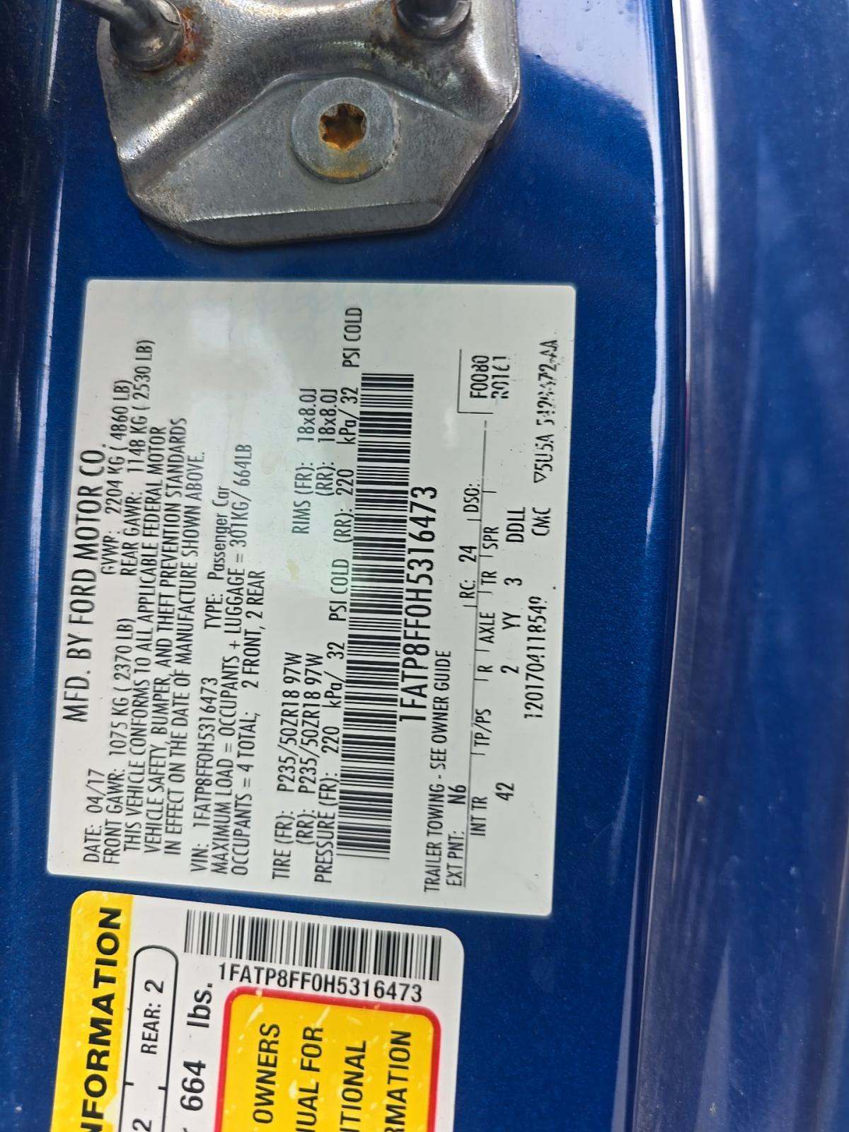 2017 Ford Mustang GT Premium RWD