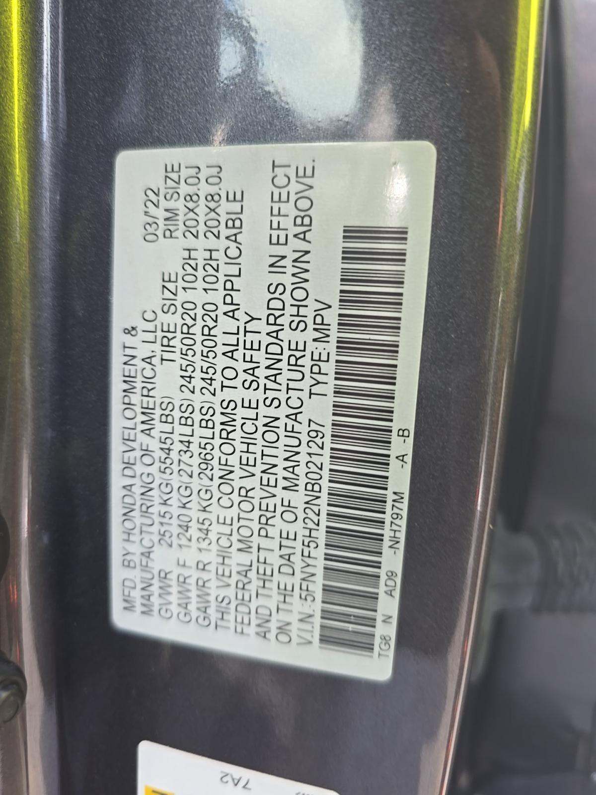 2022 Honda Pilot Special Edition FWD