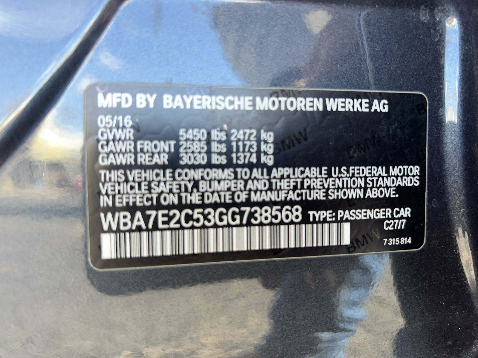 2016 BMW 7 Series 740i RWD