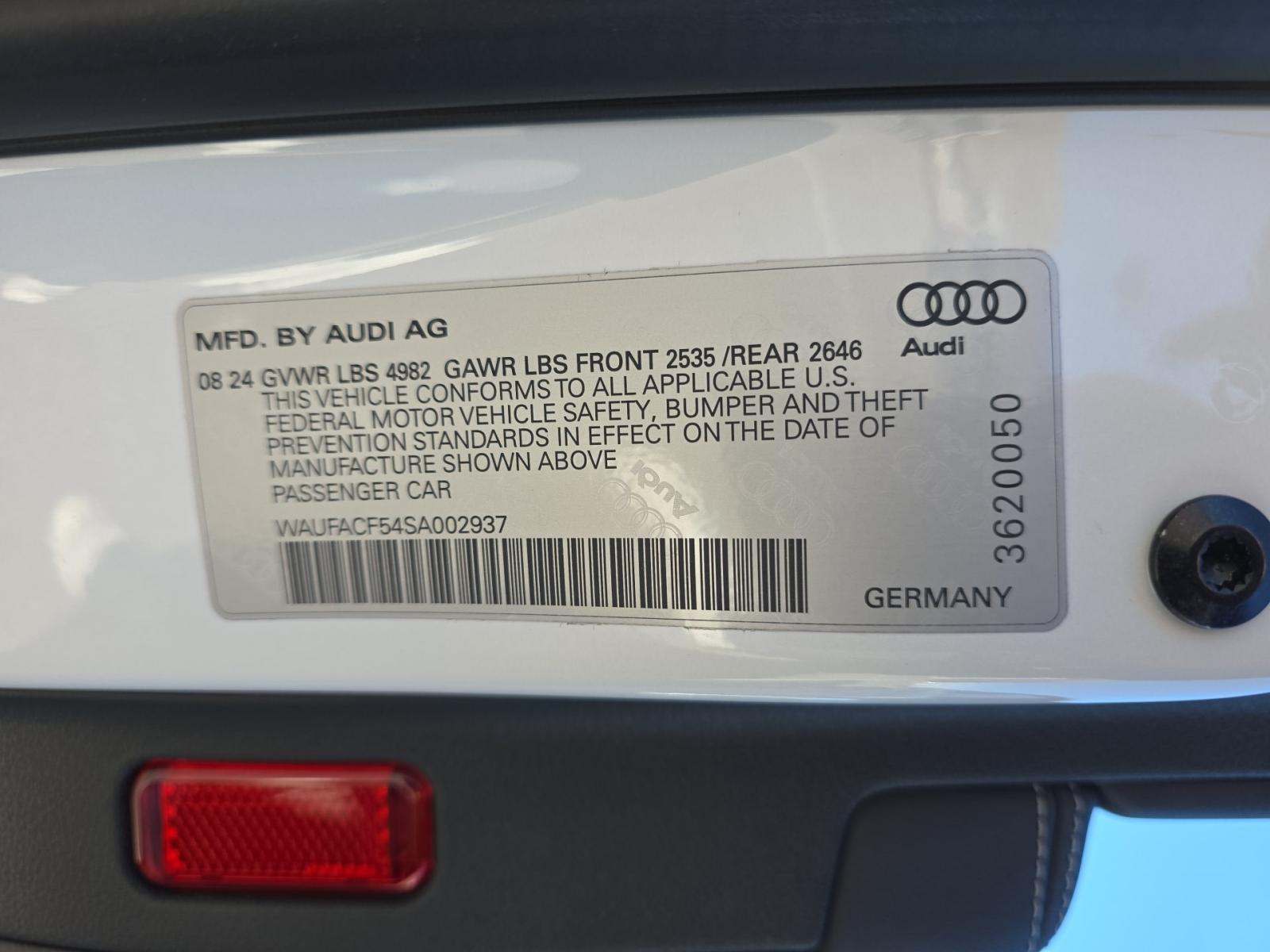 2025 Audi A5 S Line Premium Plus AWD