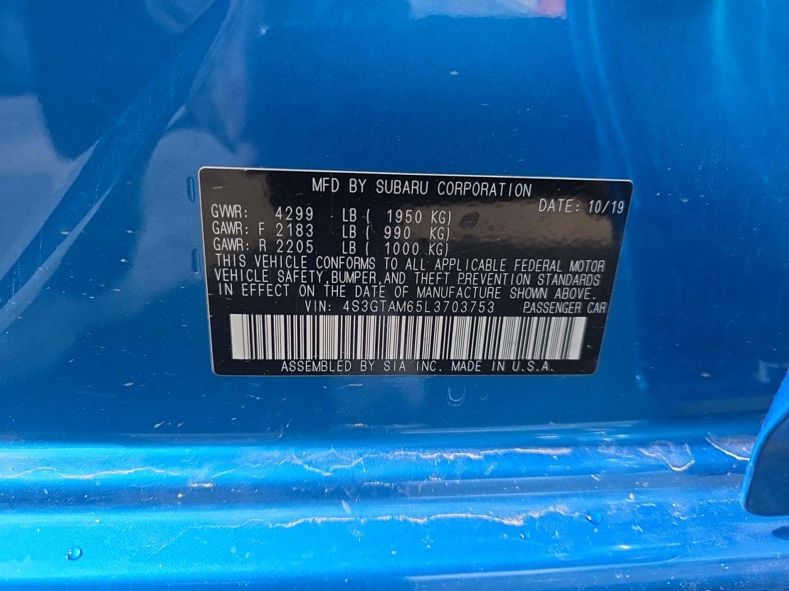 2020 Subaru Impreza 2.0i Sport AWD