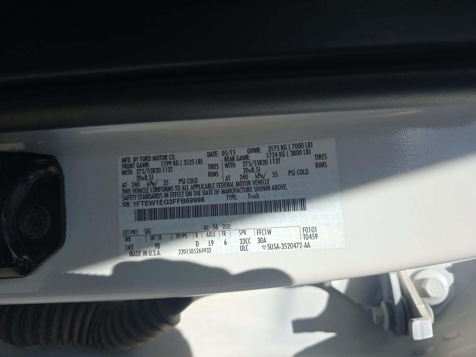 2015 Ford F-150 Platinum AWD