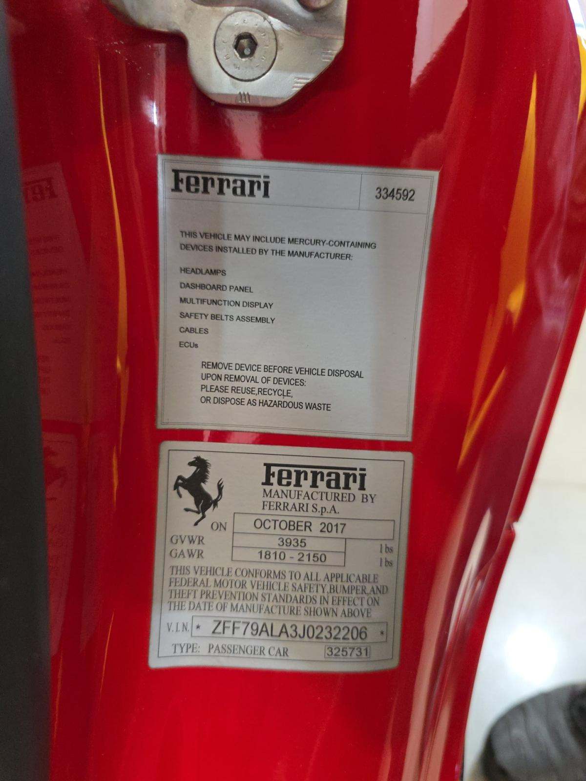 2018 Ferrari 488 GTB RWD