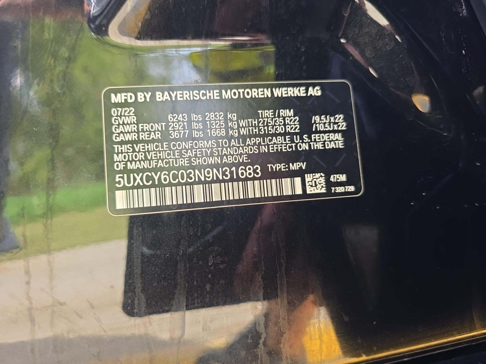 2022 BMW X6 xDrive40i AWD