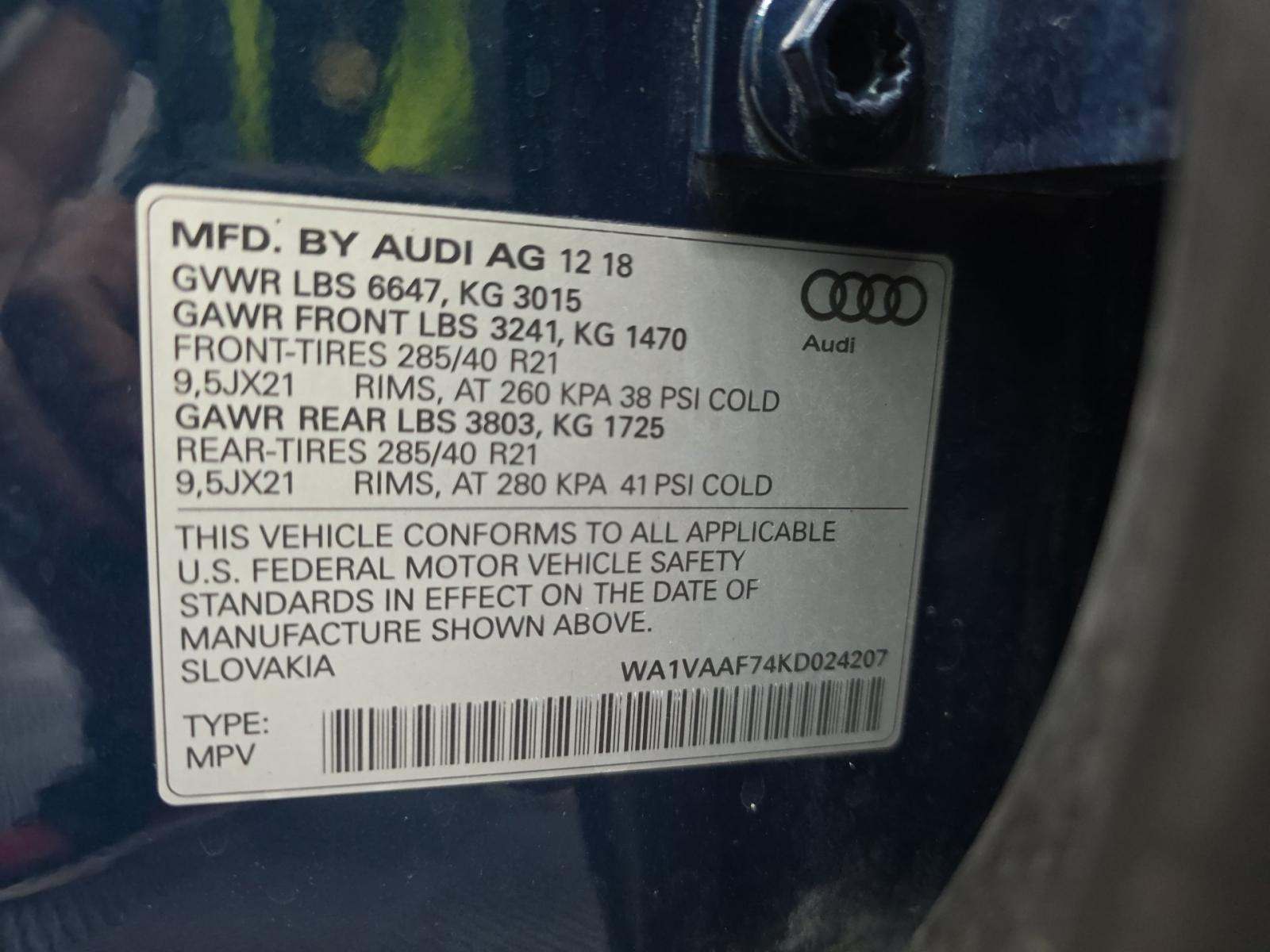 2019 Audi Q7 3.0T Prestige AWD