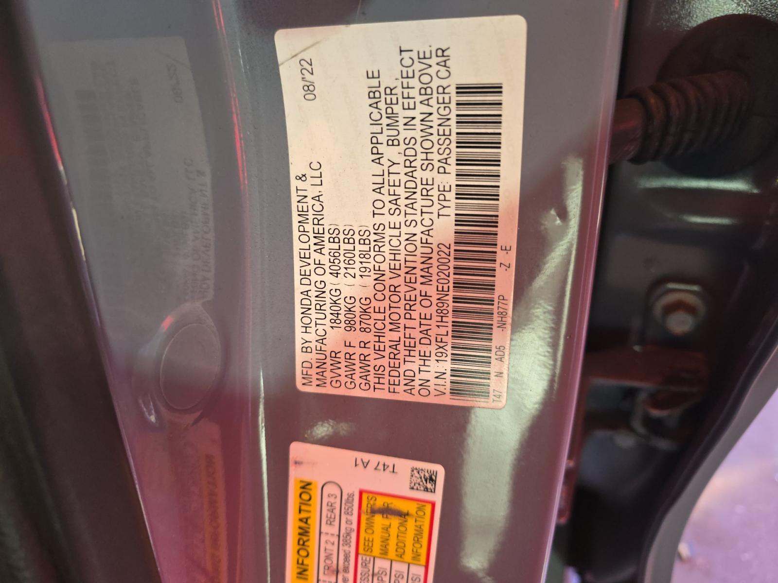 2022 Honda Civic Sport Touring FWD