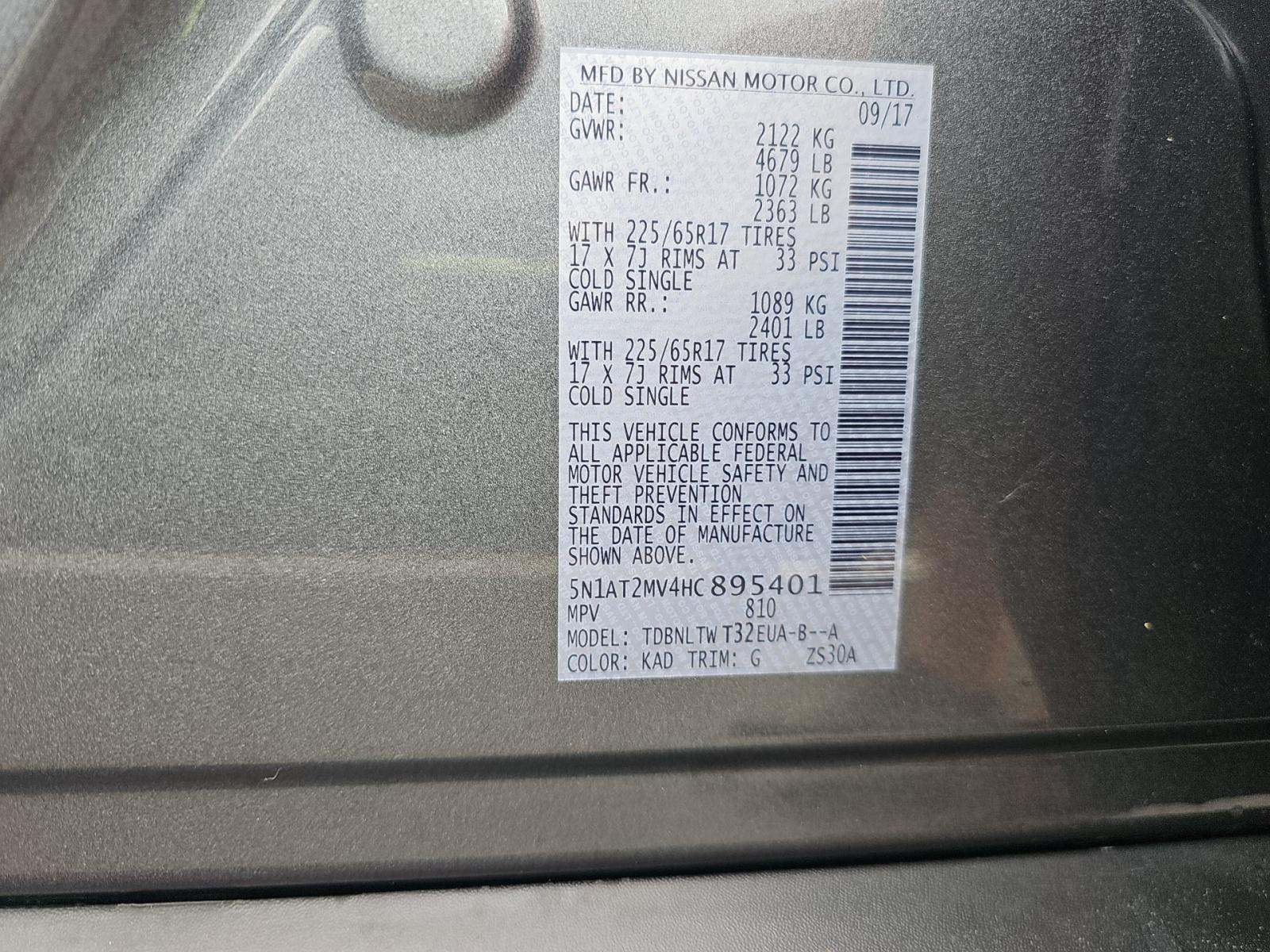 2017 Nissan Rogue SV AWD