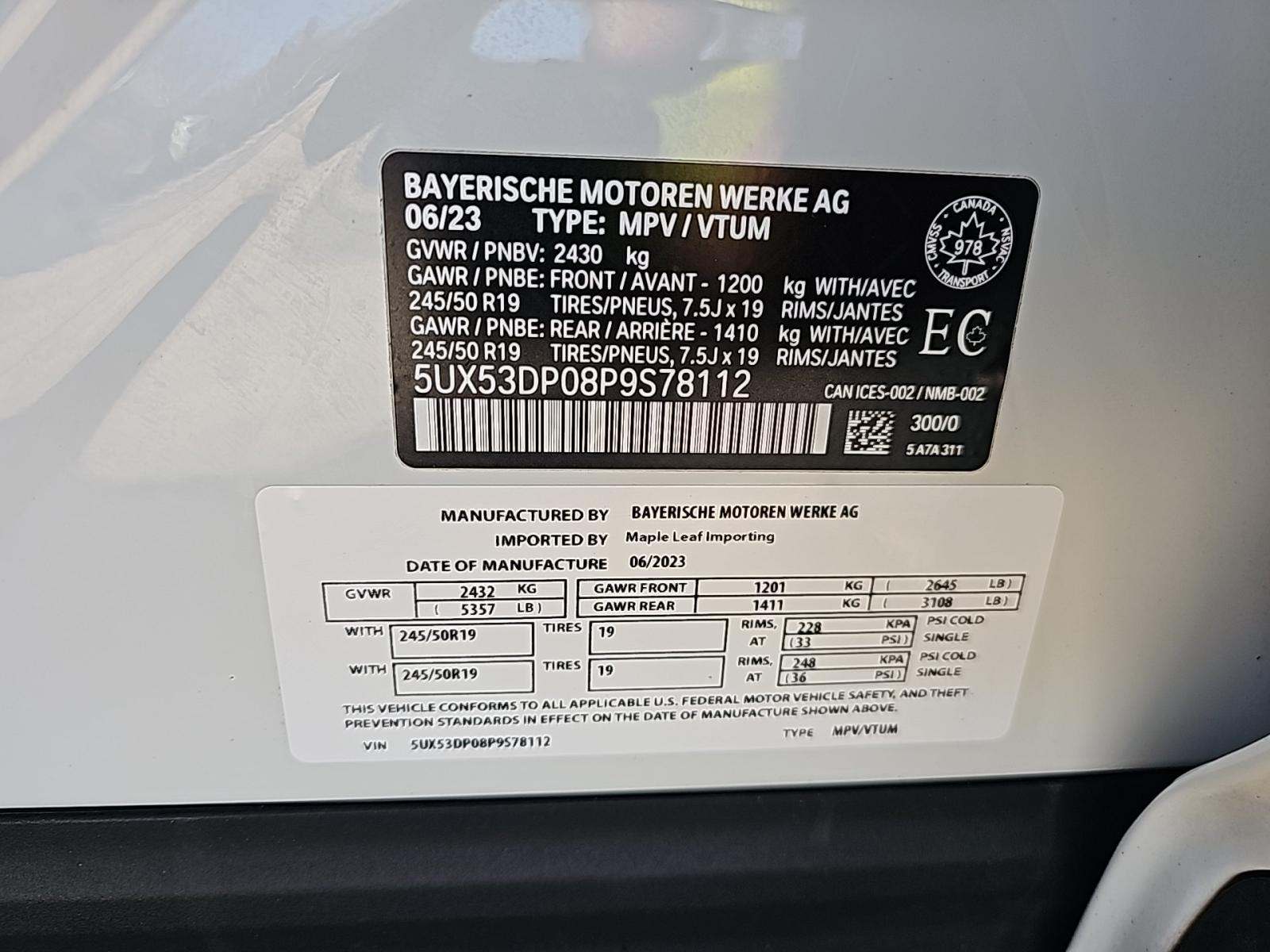 2023 BMW X3 xDrive30i AWD