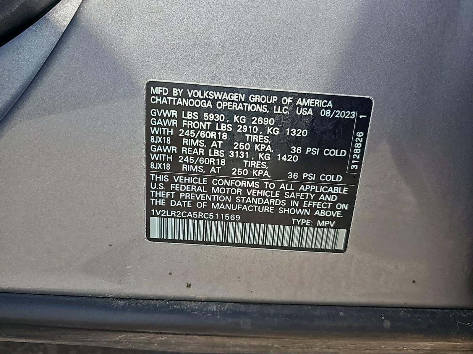 2024 Volkswagen Atlas 2.0T SE AWD