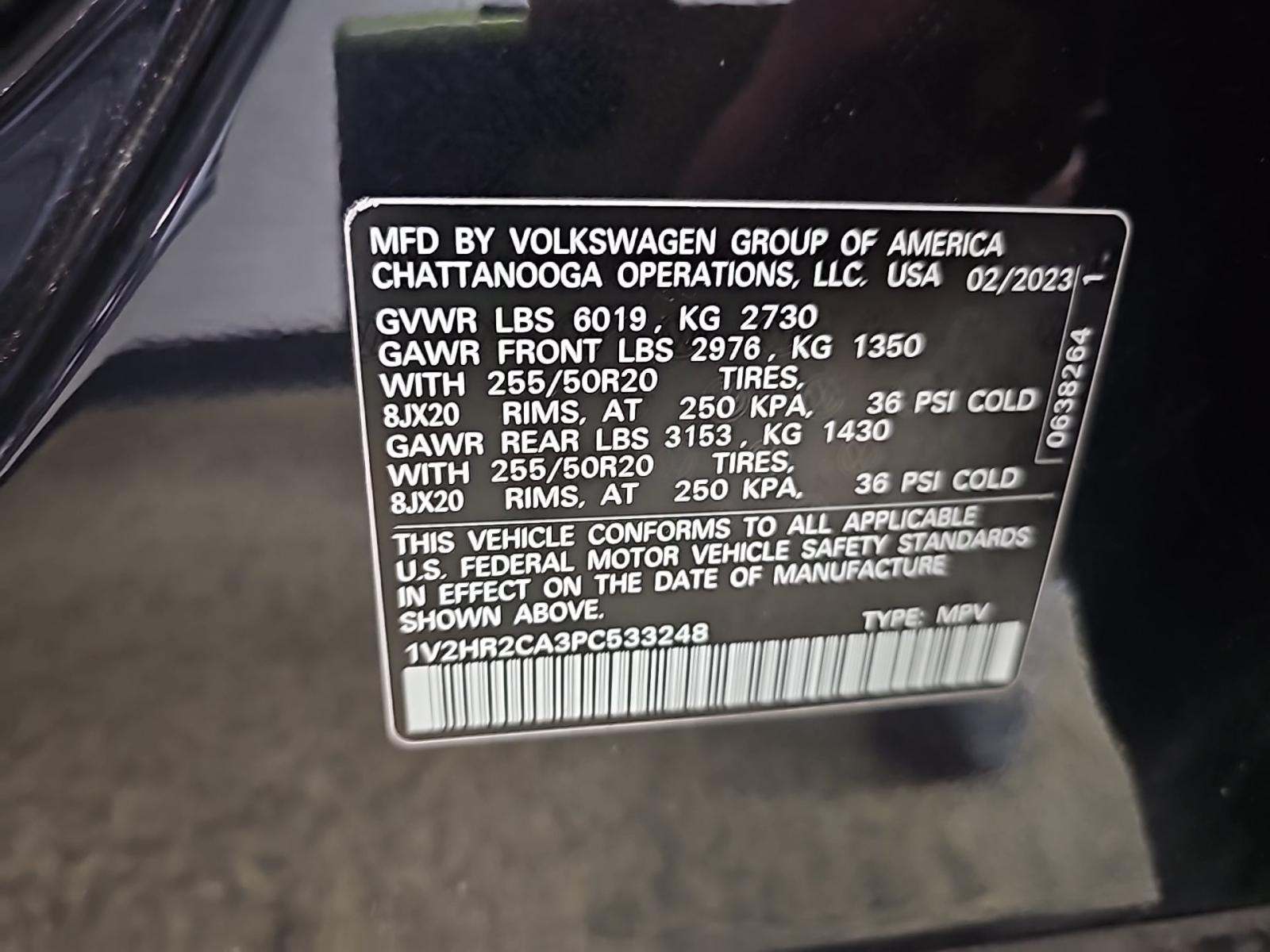 2023 Volkswagen Atlas 3.6L SE AWD