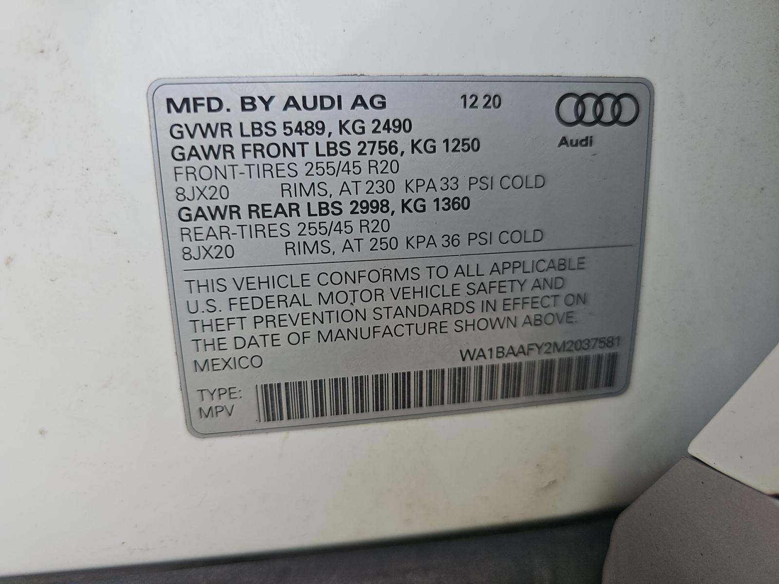 2021 Audi Q5 Premium Plus AWD