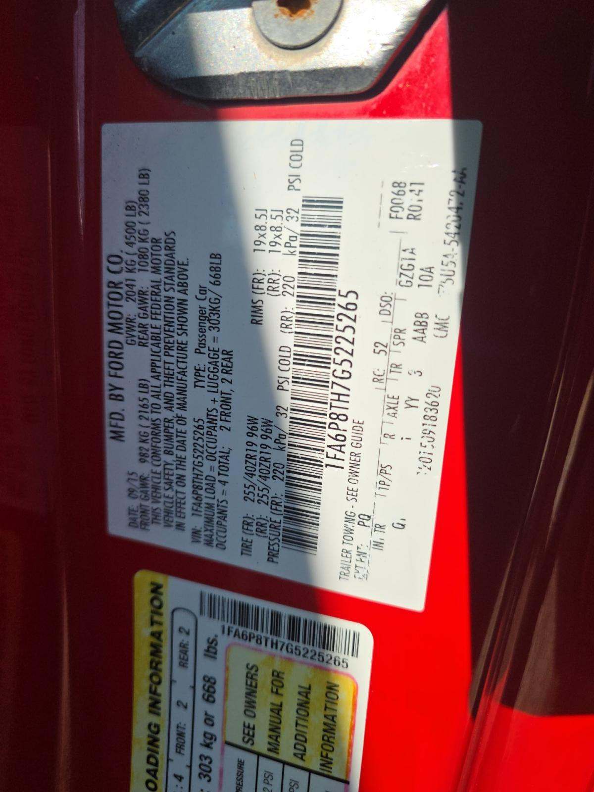 2016 Ford Mustang EcoBoost RWD