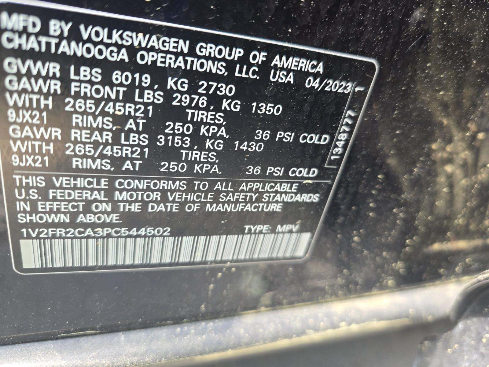 2023 Volkswagen Atlas 3.6L SEL Premium R-Line AWD