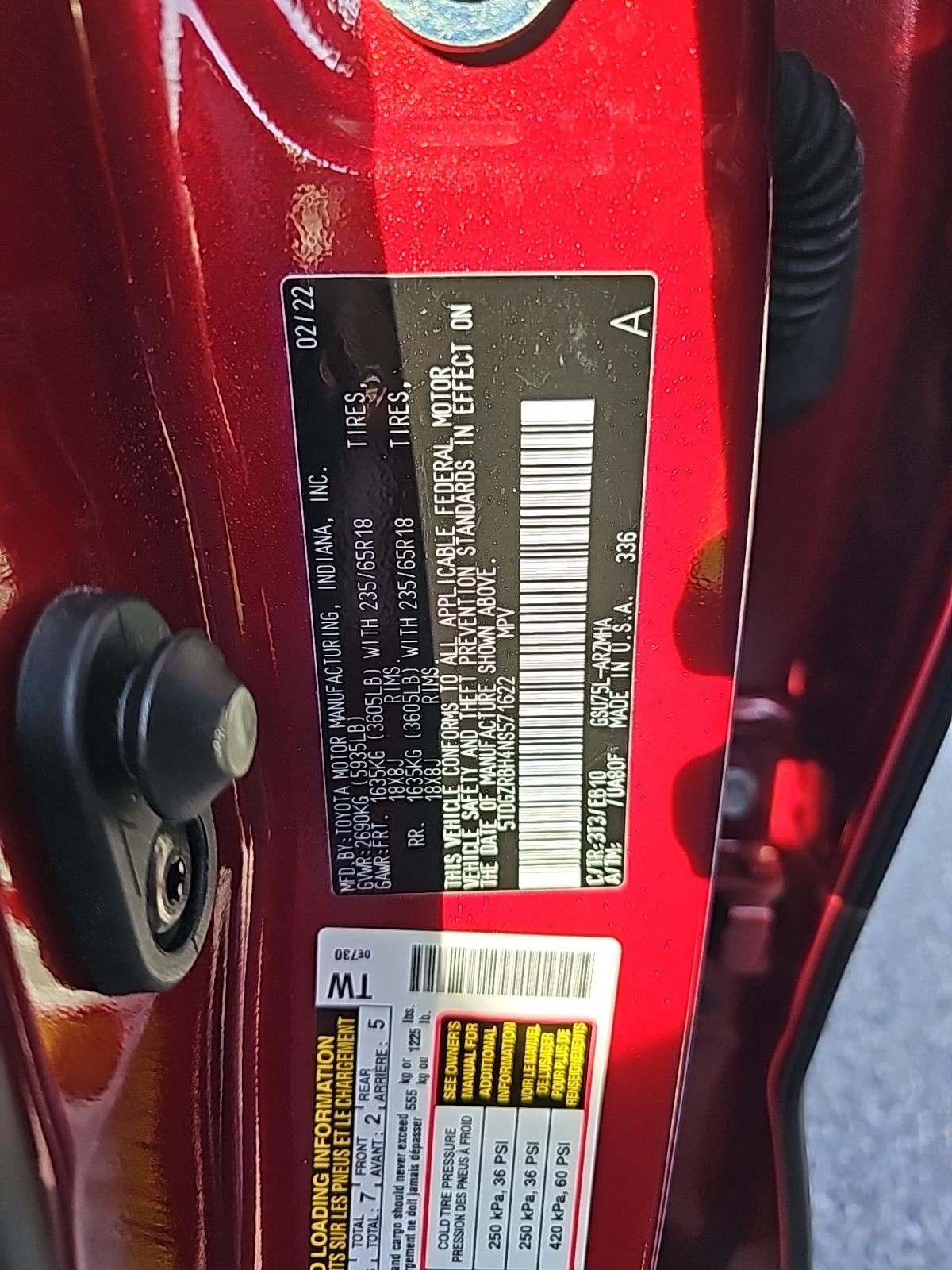 2022 Toyota Highlander XLE AWD