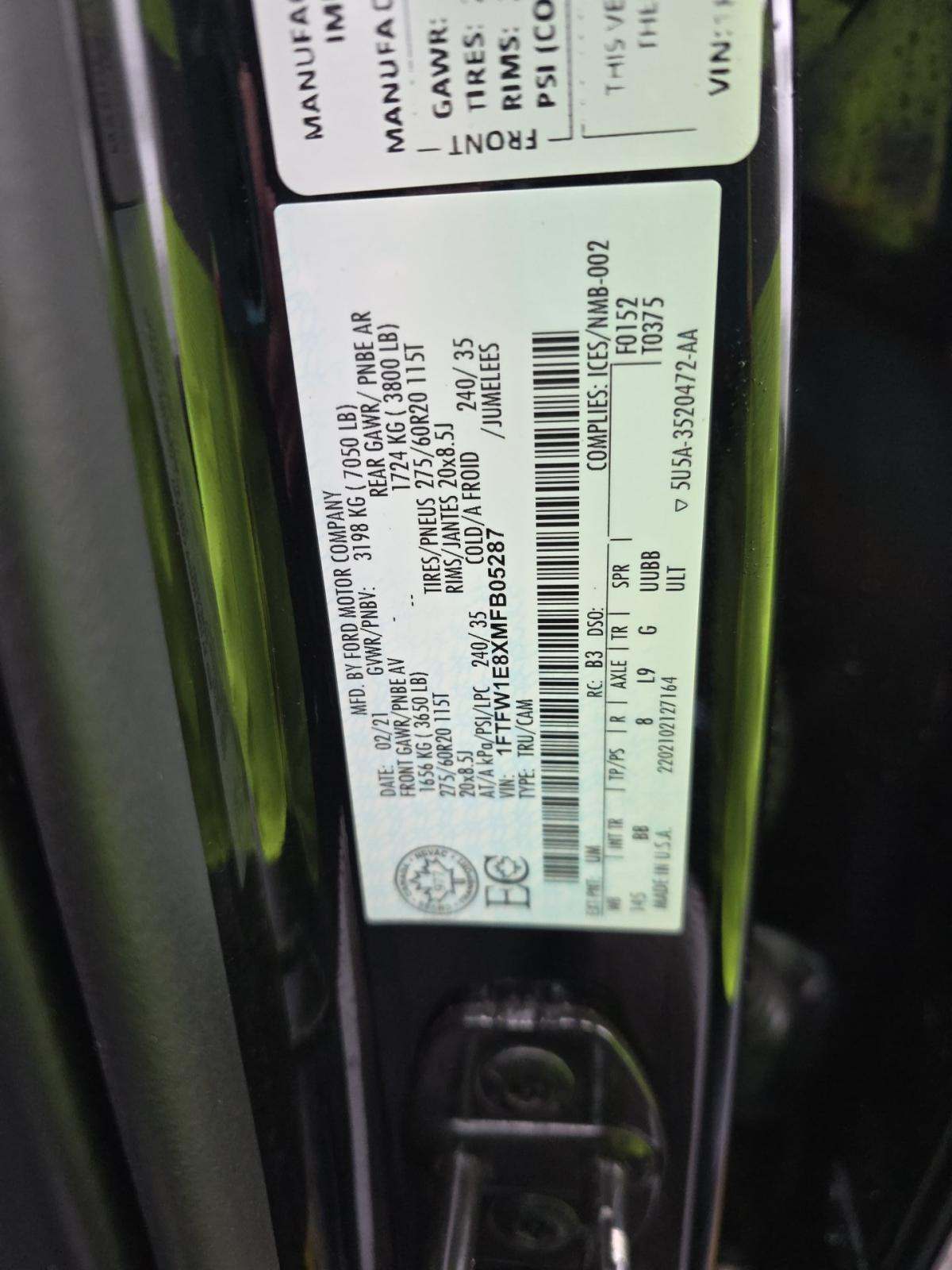 2021 Ford F-150 Platinum AWD