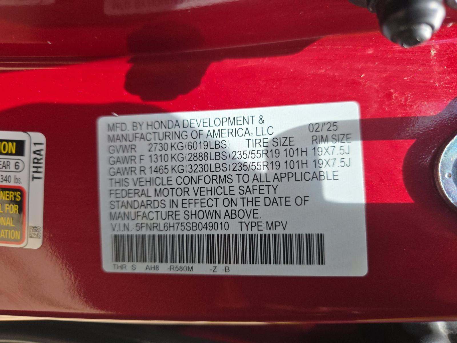 2025 Honda Odyssey Sport-L FWD